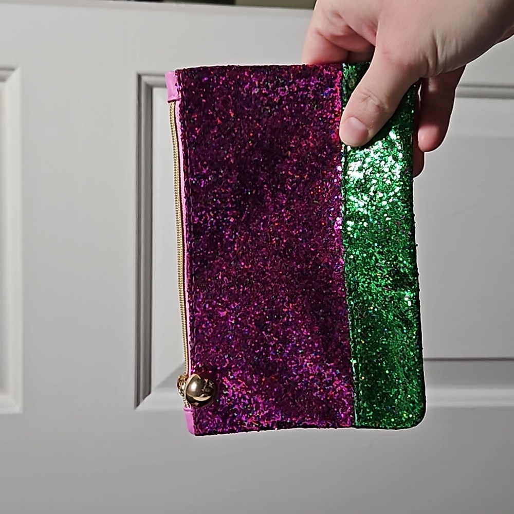 Holiday glitter ipsy makeup bag